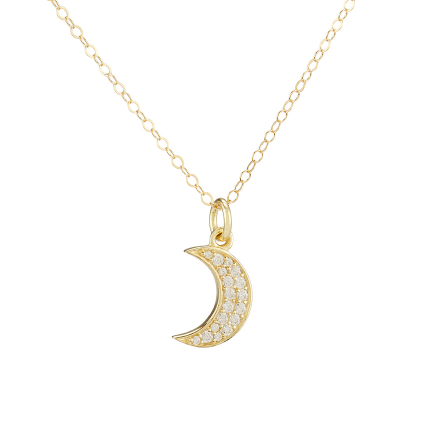 Gold Minimalist Moon Necklace