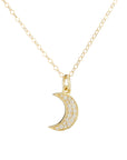 Gold Minimalist Moon Necklace