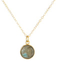 Gold Minimalist Labradorite Necklace